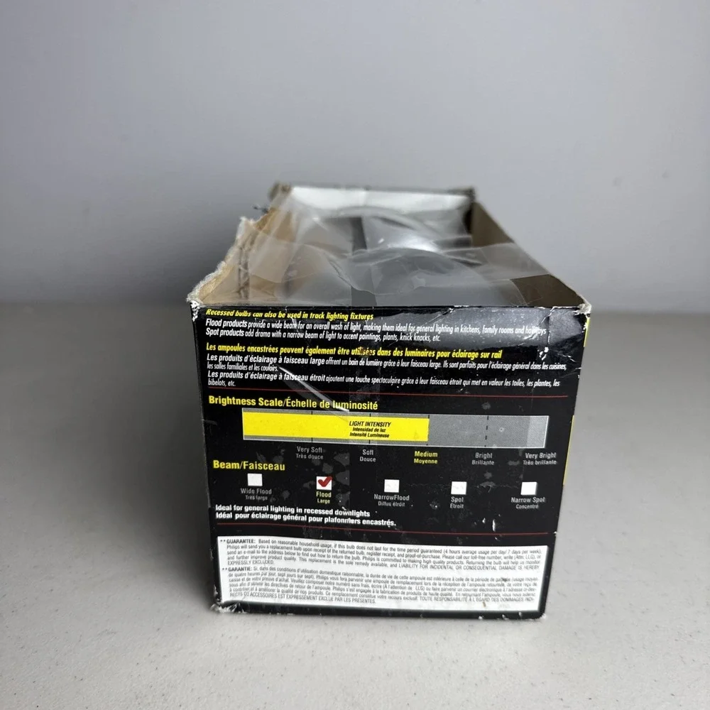 2 Philips Recessed Flood Lamps 65BR40 Indoor 65 Watt 130V 2000Hrs